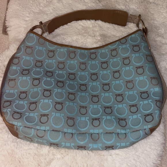 Salvatore Ferragamo bag, blue and brown - Picture 3 of 7